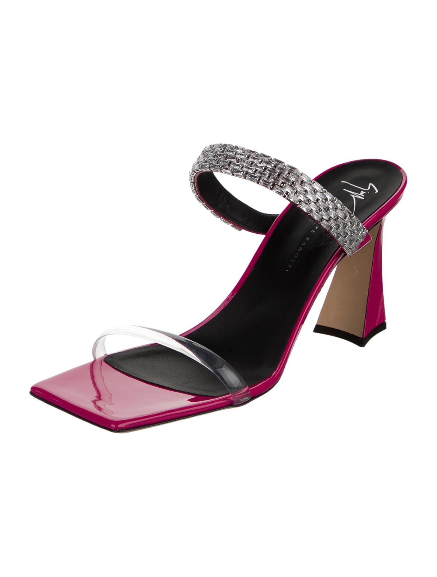 Giuseppe Zanotti Patent Leather Animal Print Sandals